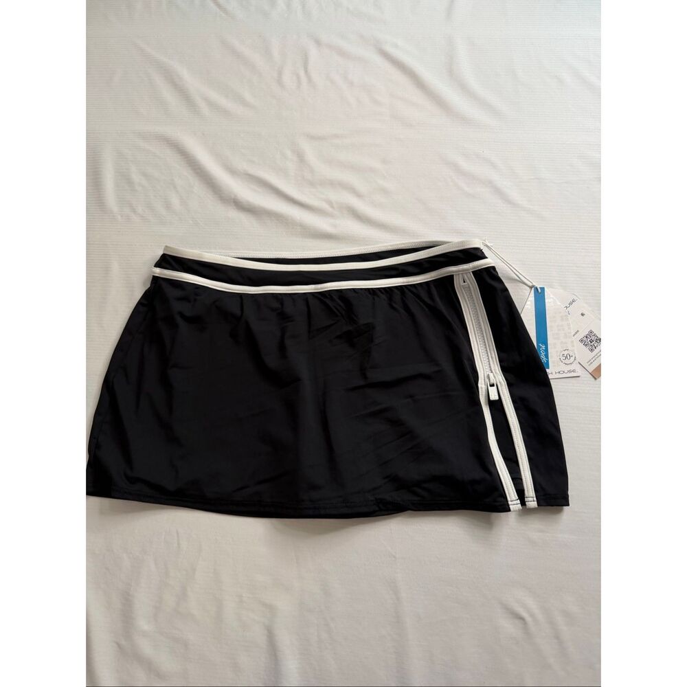 NWT Beach House Sport Excel Zip Swim Skort Skirt Size 12 New